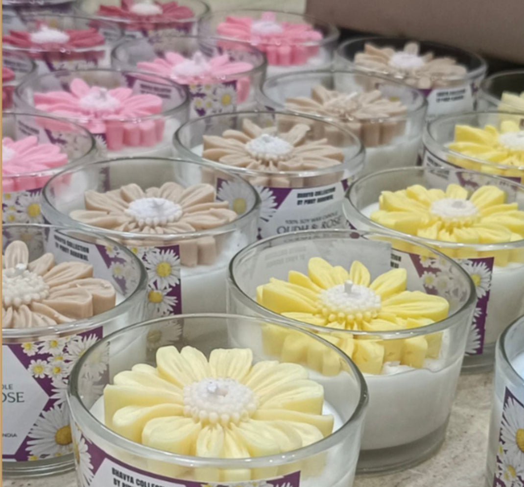 DIWALI CANDLES- FLOWERS