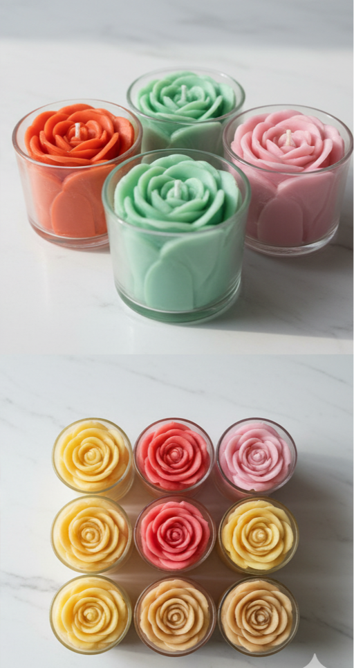 DIWALI CANDLES- ROSE