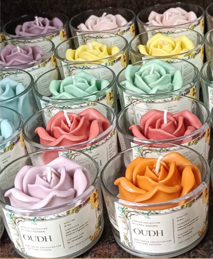 DIWALI CANDLES- ROSE