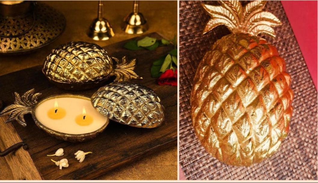 DIWALI CANDLES- PINEAPPLE