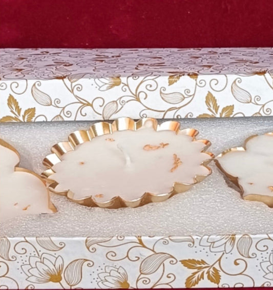 DIWALI CANDLES- BRASS BOX