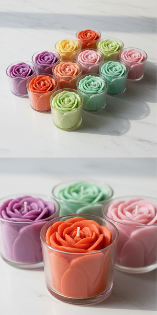 DIWALI CANDLES- ROSE