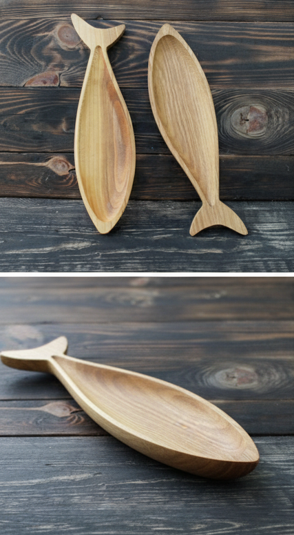 WOODEN FISH PLATTER
